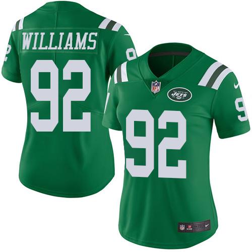 Nike Jets #92 Leonard Williams Green Women's Stitched NFL Limited Rush Jersey